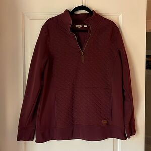 LL Bean Quarter Zip quilted pullover TALL